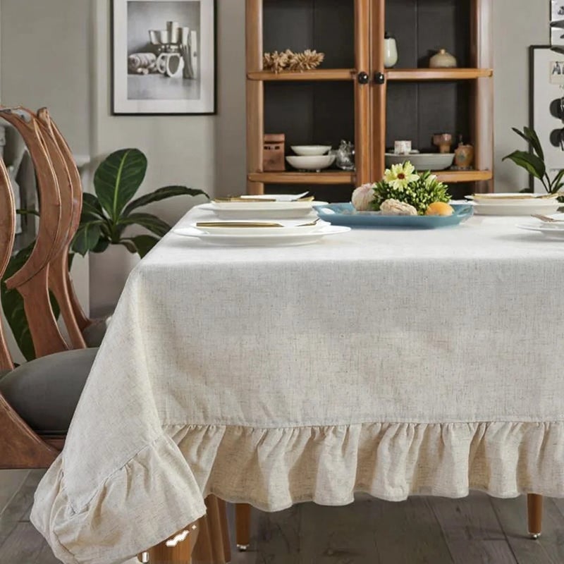 Bluejw Elegant Luxurious French Style Tablecloth Comfortable Multi-Color Pleated Fabric for Home Modern Wedding Holiday Decor - Image 5